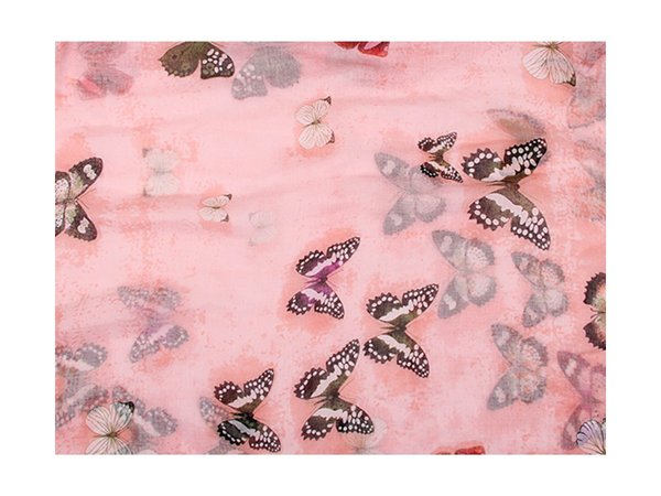 Schlauchschal mit Schmetterlingsmotiv, verschied. Farben, 100% Polyester